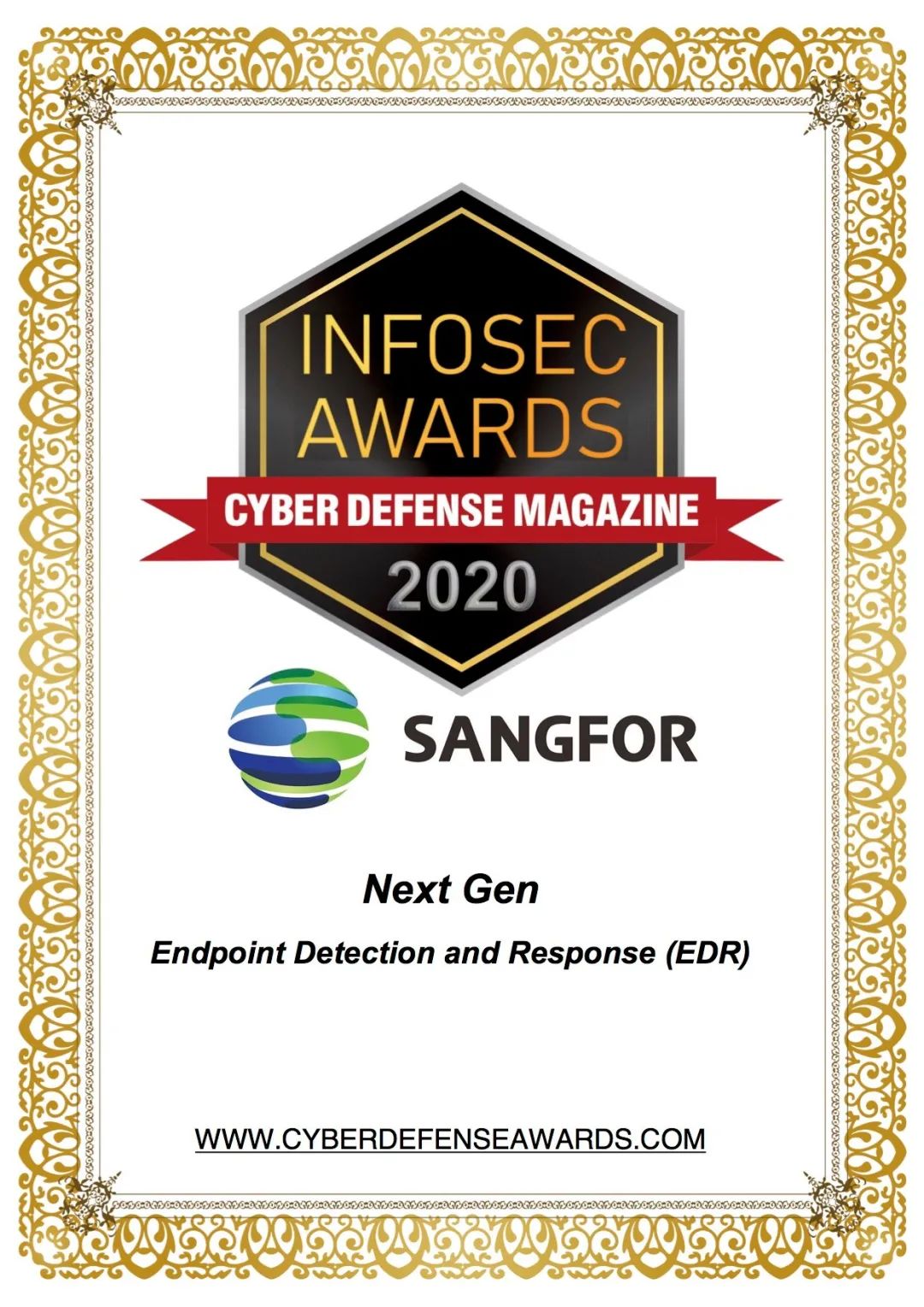 Sangfor Endpoint Secure Won Magazine CDM Next Gen Award 1_x005F_x005F_x000D_