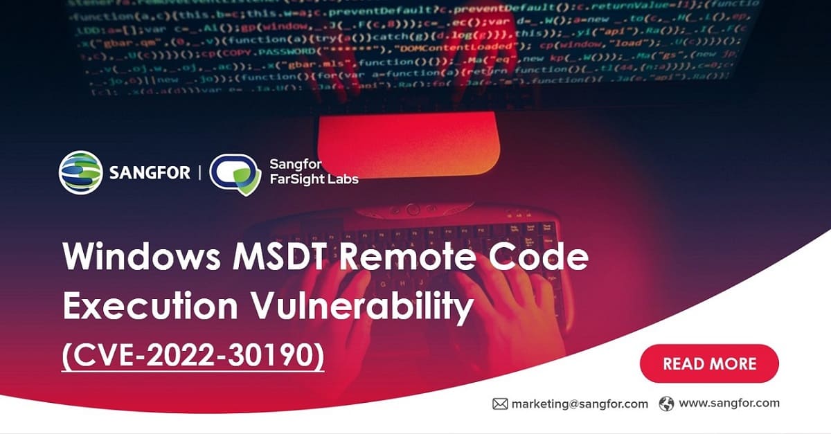 Windows MSDT Remote Code Execution Vulnerability  (CVE-2022-30190)