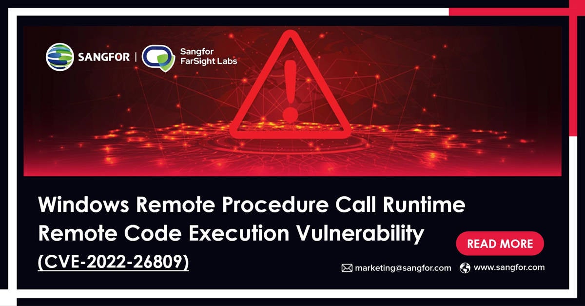 CVE202226809 Windows Remote Procedure Call Runtime Remote Code