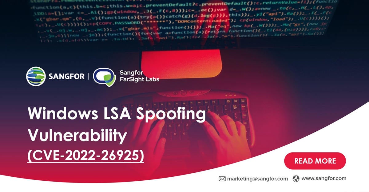 Windows LSA Spoofing Vulnerability CVE-2022-26925