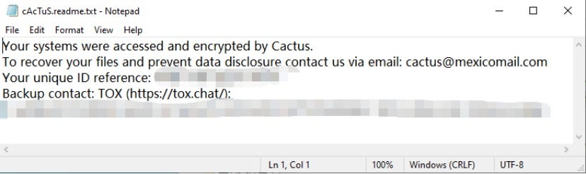 Cactus Ransomware Encrypts Itself to Evade Detection